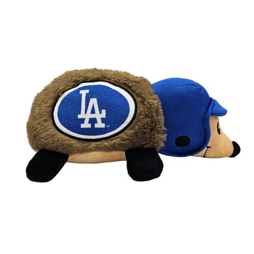 MLB Los Angeles Dodgers Plush Hedgehog Toy for Dogs & Cats, Cool Soft Pet Toy for Fun and Interactive Play, Dog Chew Toy with Squeaker, Licensed Hot Pet Toy