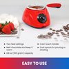 Total Chef Chocolatiere Electric Melter with 32-Piece Accessory Kit for Chocolate and Candy Melts, 8.8 oz (250 g), Fondue Pot, DIY Candy Maker for Dessert, Special Occasion, Romantic Dinner, Red