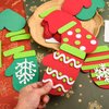 16 Kits Foam Christmas Mitten Craft Kit Foam Christmas Mitten Shapes Ornaments Sets Foam Christmas Mitten Cutouts DIY Christmas Decoration Craft Kit for Kids Xmas Holiday Home Activities,4.3 x 5.7