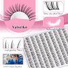 Natural Lash Clusters Wispy DIY Cluster Eyelash Extensions C Curl Individual Lashes 10-12mm Short Eyelash Clusters Manga Cluster Lashes 120pcs Lashes Clusters
