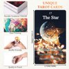 BQLXBABLT Unique Tarot Cards for Beginners with Meanings on Them 78PCS Divine Twin Flame Oracle Tarot Deck Set with Elements and Message on Them for Energy Life Love time Spiritual Journey and Career