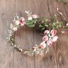 Flower Crown Headband Rose Wreath Garland Hair Bands Floral Wedding Bridal Hair Hoop Women Ladies Leaf Vine Party Decoration Headdress Headwear Christmas Handmade Headpiece Hair Accessories Pink