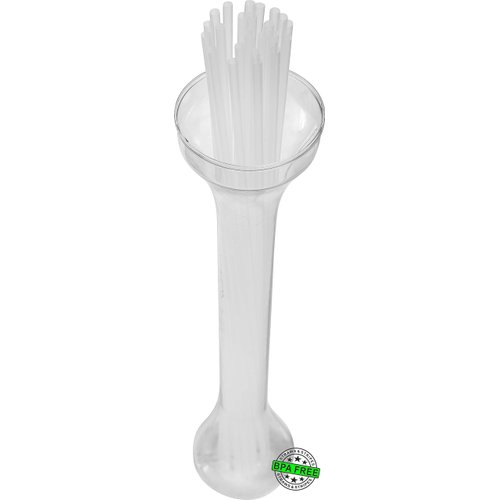 Made in USA Pack of 250 Unwrapped BPA-Free Plastic Slim Extra Long Drinking Straws (Clear - 18" X 0.21")