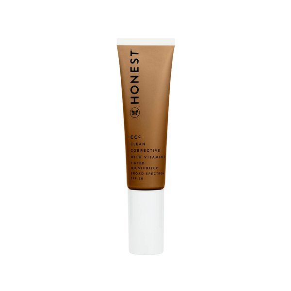 Honest Beauty CCC Clean Corrective with Vitamin C Tinted Moisturizer | Mineral SPF 30 | Vegan + Cruelty Free | Mojave Deep, 1 fl oz