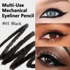 Kaely 2Pcs Black Light Brown Shimmer Gel Eyeliner,Eye Liner Waterproof Smudge Proof,Multi-Use Pencil Eyeliner,Built in Sharpener,Longwearing Eye Makeup,delineador de ojos contra el agua,01+04