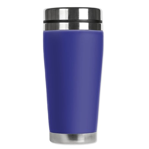 Mugzie Mugzie-Max-Purple Travel Mug with Insulated Wetsuit Cover, 20 oz, Purple