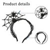 HYXITVCG Halloween Spider Web Hair Hoop, Spider Headband Halloween, Halloween Headband for Women, Halloween Hairband, Spider Hair Accessories Halloween Headwear Halloween Costume Accessories