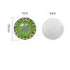 Myartte Golf Ball Markers Crystal Ball Markers Fit Magnetic Golf Hat Clips and Magnetic Divot Tools (clover-white)