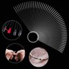 2 Set 100 Tips Clear Nail Art Swatches Sticks Polish Board Display Practice Sticks Tool Transparent Fan-shaped Nail Art Tips False Nail Sticks with Metal Screw Ring Plastic Christmas Gift