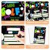 YQV Mini Golf Invitation Birthday Party Invitations, 20-Count Neon Glow Gloss Arcade Laser Sport Theme Birthday Party Invites With Envelopes-HBYQK-B01