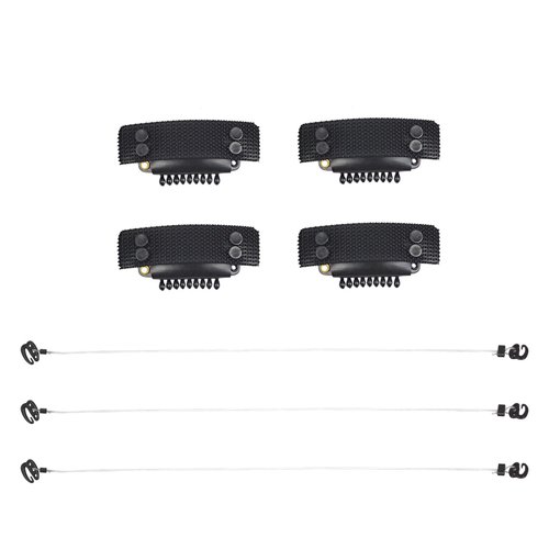 3 Pcs Invisible Elastic Wire Fishing Line with 4 Pcs Stickable Wig Clips for Hair Extensions (Black)