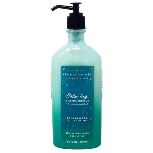 Aromatherapy Relaxing Seaside Breeze Sandalwood Eucalyptus Body Lotion Duo Gift Set - Includes 2 Body Lotions - 6.5 fl oz / 192 mL each