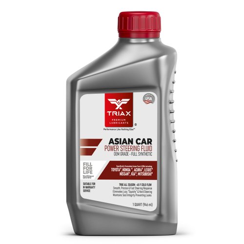 TRIAX Asian Car PSF, Power Steering Fluid, Full Synthetic, OEM Grade; Compatible with Honda, Acura, Toyota, Lexus, Scion, Nissan, Infiniti, Mazda, Hyundai, Kia & Others (1 Quart)