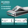 MR.GREEN Oblique Toenail Clipper Stainless Steel Pedicure Tools Good at Cutting Thick and Hard Nails Professional Ingrown Nail Cutter (Nail Clipper+Nail File)