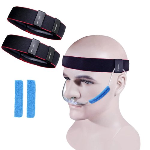 NATAKU 4Pcs Comfort Oxygen Nasal Cannula Headband, Ear Protectors for Oxygen Tubing, Face Cushion for Portable Oxygen Concentrator Make Oxygen Tube Users Relieve Ear Pain and Cheek