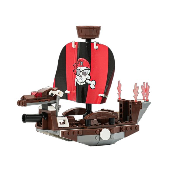 Verwisdon 204 Piece Pirate Ship Building Blocks Sets,STEM Creative Playset Pirates Themed Gifts,Classic Ship and Pirate Building Block Toy Kits,Birthday Gift for Boys Girls Kids Ages 6+