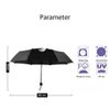 Sun-Mall Compact Umbrella,Golf Umbrella,Windproof Travel Umbrella,Black Umbrella,Middle Finger Umbrella,Compact Folding Reverse Umbrella with Case For Gifts
