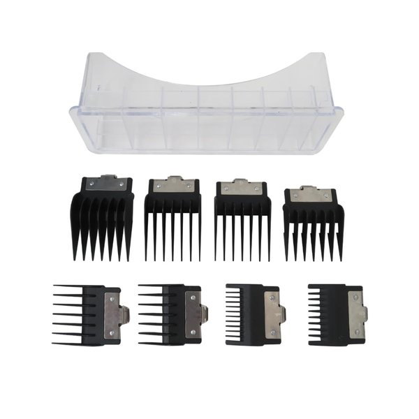 8 Sizes Hair Clipper Guards Kit Fit for BaBylissPRO Barberology FX870, FX890, FX825, and FX673 Clippers, Replacement Guards Set w/Metal Clip From 1/16-3/4 inch Snap on Comb Set,New Version