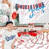 Baseball Party Decorations - 163Pcs Baseball Themed Party Decorations Includes Baseball Plates, Napkins, Tablecloth, Cups, Concessions Banner for Sports Baseball Party Baseball Birthday Party Supplies