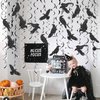 24 Pcs Crow Hanging Swirls Crow Ceiling Decorations Black Crow Party Decorations Crow Party Supplies for Crow Birthday Party Decorations Halloween Party Decorations