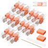 120 Sets Disposable Manicure Kit Basics 3 Pieces Nail Kit, White Wood Nail File 180/180 Grit, Orange Mini Buffer 100/180 Grit, Individually Packed Mini Pedicure Set for Fingernails Toenails Nail Salon