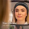 Spa Headband for Washing Face, Face Mask, Skincare, Makeup, Facial Yoga, Embroidered with Positive Affirmations for Manifestation, Boost Self-Confidence and Mental Health, Luxurious Soft Velvet Feel