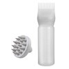 InstaBot Root Comb Applicator Bottle with Scalp Massager, 2 In 1 Oil Applicator for Hair Dye and Scalp Scrubber Shower Brush, 6oz Applicator Bottle for Styling (White)