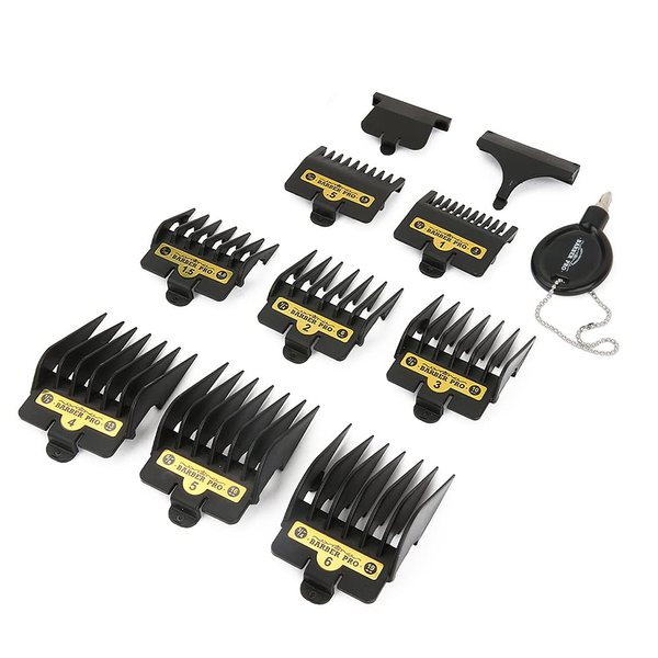 Hair Clipper Guards Guide Combs, 8 Pcs Hair Clipper Cutting Guides/Combs -from 1/16inch to 5/8inch, with Screwdriver, 2 Guards Set, Compatible with Most Clippers