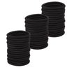 LUERMINJP Black Hair Ties Ouchless Ponytail Holders, 80Pcs No-metal Elastic Band for Braids Thick and Curly Hair, Seamless Hair Elastics 1.96 * 0.11”Hair Accessories for Women and Girls