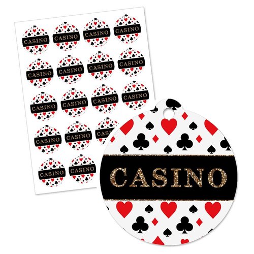 Big Dot of Happiness Las Vegas - Casino Party Favor Gift Tags (Set of 20)