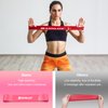 SZHLUX Resistance Bands Set with Instruction Guide and Carry Bag, Versatile for Body Sculpting, Strength Training, and Rehabilitation-Set of 5, Pink
