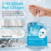CLFJLXYX Collagen Face Mask for Deep Hydration，Moisture Locking，Hydrogel Mask，Collagen Night Wrapping Mask，Brightens Skin Tone，Promotes Elasticity and Firmness，Korean Skin Care-4 Pack