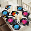 96 Pieces Record Paper Plates 50's Theme Party Decorations Record Plates and Napkins for Party Retro Vinyl Record Party Dessert Plates 1950's Tableware Set Music Party Supplies