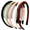 LONEEDY 5PCS Teeth Comb Headband Multi-color Non-slip Headbands for Women and Girls,Hold Hair Back Stays Flexible Hair band with Teeth for Washing Face Makeup (Mixed COLOR 01)