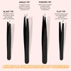 Yougai Tweezers and Nail Clippers Set,9 Pcs Professional Stainless Steel Tweezers Kit-Great Precision Tweezers with Curved Scissors and Eyebrow Razor for Daily Beauty Tools with Leather Travel Case