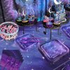 Space Galaxy Party Supplies for 20 Guests, Include Starry Night Paper Plates, Napkins, Forks, Universe Tablecloth for Kids Girls Birthday Party Outer Space Theme Party Decorations