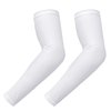 HDE Arm Sleeves for Men Women, Compression Sleeve Arm UV Protection Basketball Baseball Football White - S