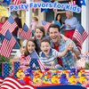 Ouryec 24 Pack Patriotic Rubber Ducks, 4th of July Rubber Ducks Jeep Ducks Bulk, 4th of July Independence Day USA Memorial Day Party Favors, Baby Showers Bath Toys Gifts for Kids(24)