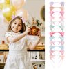 Tbestmax 12 Cat Ear Headbands Cute Flower Cat Headwear for Women and Girls Cat Costume Cosplay Daily Decorations Bunny Bow Headwear