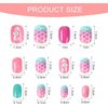 JANYUN 48 Pcs False Nail Stick on Nails Kids Full Cover Short False Nail Children Nails Gift for Kids Little Girls Nail Art Decoration