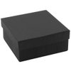 Matte Black Cotton Filled Jewelry Gift Boxes ~ Pack of 100 (3-6/10" x 3-6/10" x 2" H)