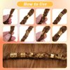 Tyqour 48pcs Hair Jewelry For Braids Accessories Metal Hair Cuffs Adjustable Hair Clips For Braids Hair Rings Hair Jewels Loc Accessories For Black Women Men Dreadlock Accessories