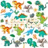 Glitter Dinosaur Temporary Tattoos for Kids Boys - 36 Silver Styles, Birthday Party Supplies, Dinosaur Party Favors