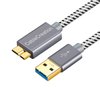 CableCreation USB 3.0 Cable, 6.6FT, Micro B to A, 5Gbps Data, External Hard Drive Cord for WD, Toshiba, Seagate, Galaxy S5, More
