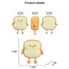 NatureMan Toast Bread Pillow,Funny Bread Shape Plush Toy Pillow, Small Cute Stuffed Plush Toast Sofa Pillow,Children's Adult Home Bedroom Decoration (Golden)