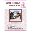 DL-YTG Latch Hook Kits Rug Three Horses Crochet Yarn Cushion Colour Pre-Printed Canvas Cover Rug Needlework DIY Hook and Latch Kit Home Decoration 52x38cm/20 X15 inch