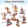 Totority Indians Action Figure Model Playset: 13pcs Native Figures Decoration Wild West Adornments for 15+