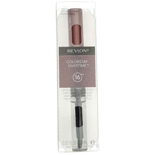 Revlon ColorStay Overtime Liquid Lip Color, Faithful Fawn [320] 0.07 oz (Pack of 4)
