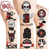 Born To Rock N Roll Rocks Temporary Tattoos Themed Music Band Birthday Party Decorations Favors Supplies Decor 90PCS Rockstar Guitar Tattoo Stickers Gifts For Kids Boys Girls School Prizes Carnival