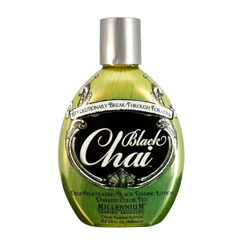 Millennium Tanning Black Chai Tanning Lotion with Bronzers, Essential Oils, &amp; Extracts (13.5 Ounces)